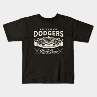 Vintage Dodgers 3 by Buck Tee Kids T-Shirt